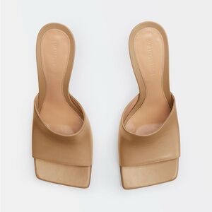 Bottega Veneta Tan Stretch Mules 39.5